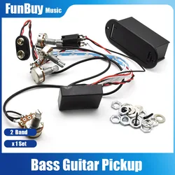 2 Band Active Bass Guitar EQ Equalizer Preamp Circuit Pickup with Tone Volume Control Guitar Parts
