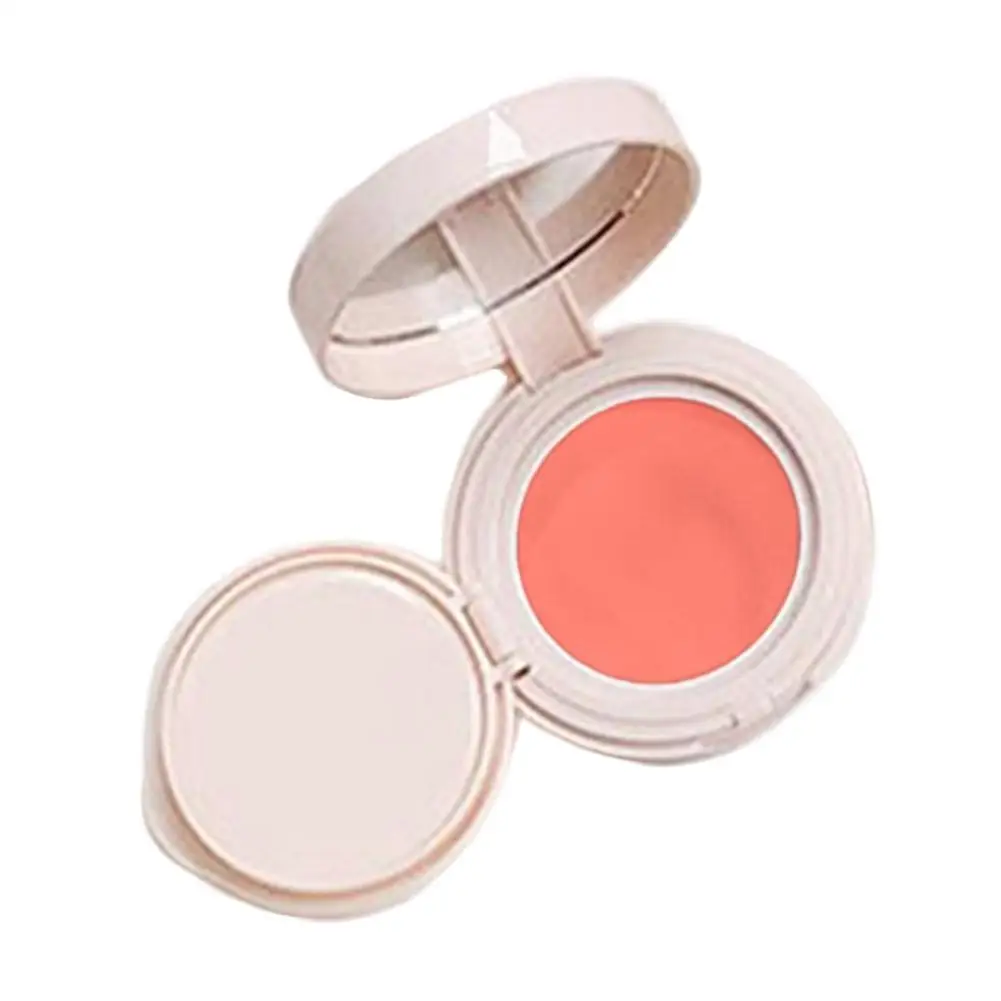 Girl's Pink Face Blush, Paleta de Mud Mousse Blush, Maquiagem Rose Bochecha, Blush Rouge, Contorno Matte, Puff de pêssego com sombra C, F0G5