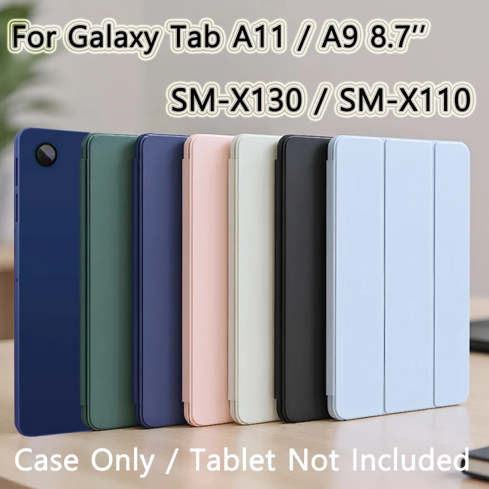 For Samsung Galaxy Tab A11+ / A9+ 8.7'' 2025 SM-X130 SM-X136 SM-X110 SM-X115 Magnetic Flip Smart Cover for X130 X135 X136 X110