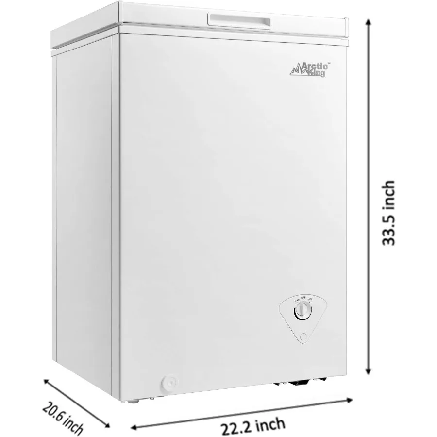 فريزر صدر أبيض 3.5 قدم مكعب للاستخدام المنزلي والخارجي، تبريد موفر للطاقة مع سعة تخزين كبيرة وتصميم سهل الوصول #2