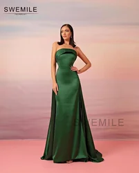 SWEMILE A-Line Strapless Sleeveless Floor-Length Dresses For Prom Formal Occasion Dresses Elegant And Beautiful Dresses For Wome