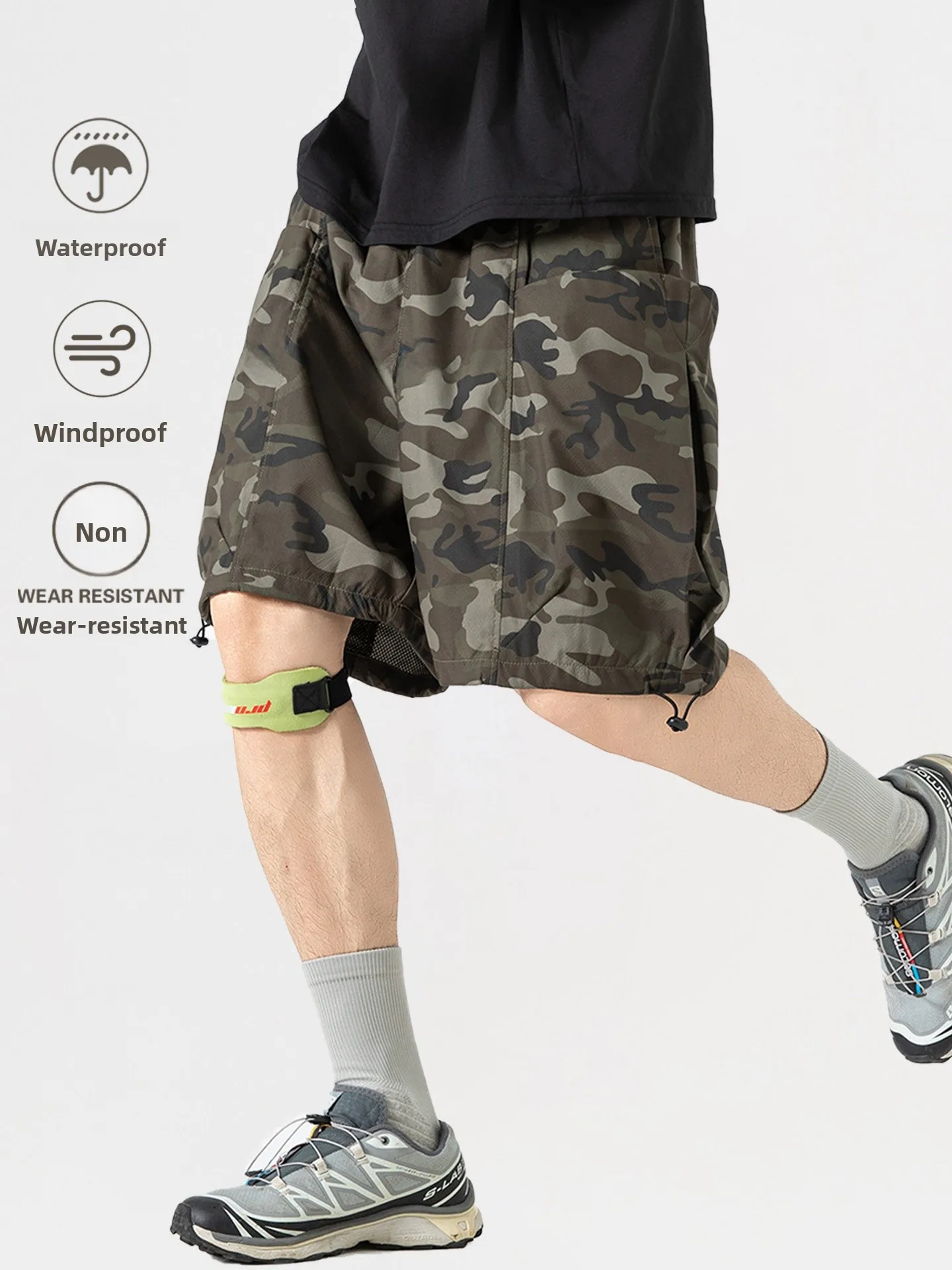 

American Camouflage Outdoor Climbing Waterproof Loose Fit Casual orts Men's Faion Summer Workwear Utili Pants