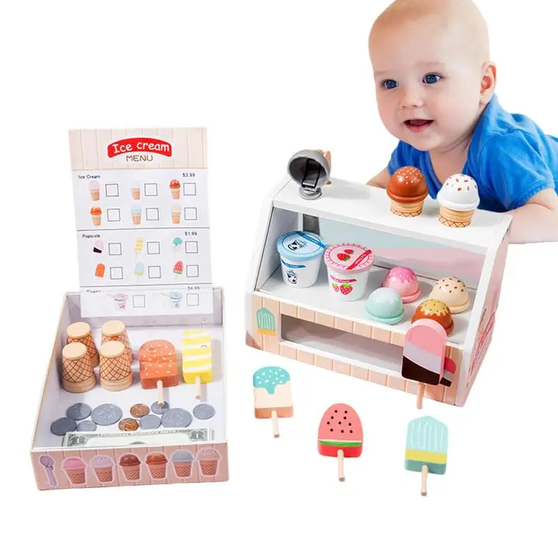 

Ice Cream Toy Kids Play Set Play House Interactive Toys To Reduce Contact With Electronic Screens And Develop Teamwork Skills