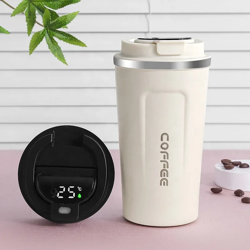 Smart temperature control travel coffee mug stainless steel coffee thermos cup travel mug with smart lcd touch screen