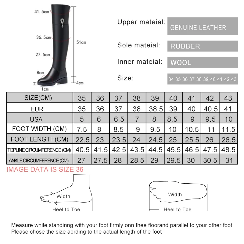 AIYUQI Thigh High Genuine Leather Boots Women 2024 New Winter Women Long Boots Large Size Wool Warm Over The Knee Boots Ladies