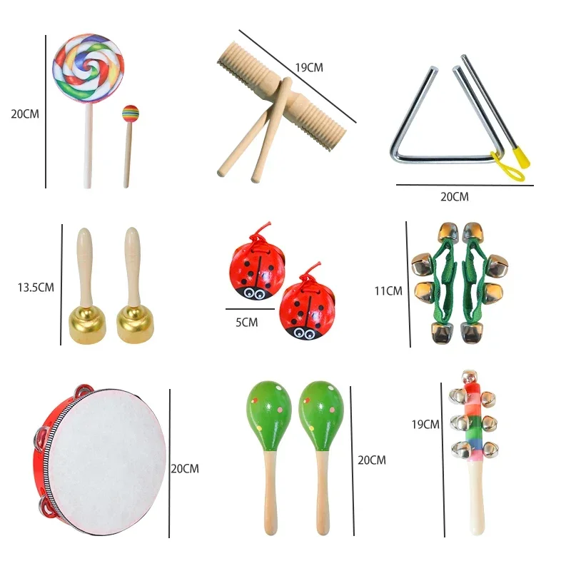 

Percussion Instrument Kindergarten Big Class Eight Piece Music Teaching Aids Hot Sales