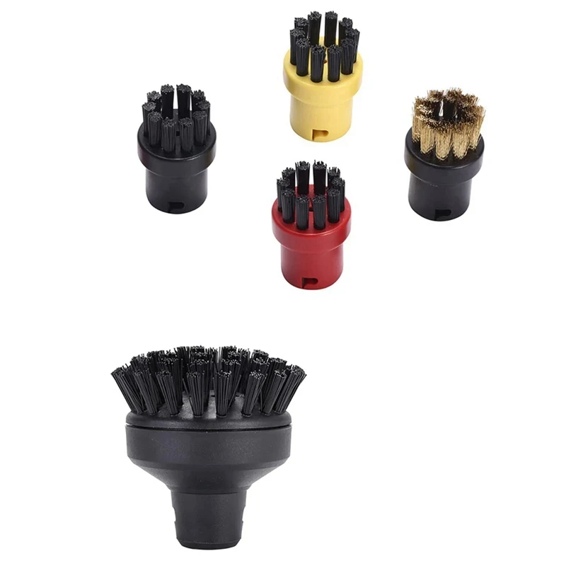 Promotie! Accessoires Ronde Borstel Set Mondstuk Ronde Borstels Borstel Power Nozzles Voor Karcher Sc1 Sc2 Sc3 Sc4 Sc5 Stoomreiniger