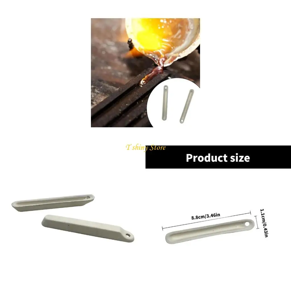 

N58F Sturdy Crucible Melting Boat Heat Resistant High Purity Accessory for Jewelry Making Tool and Craft Supplies