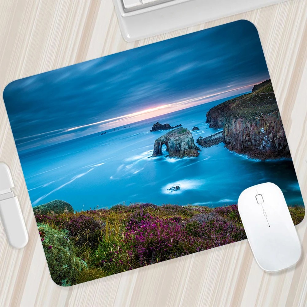 Nature Landscape Small Mouse Pad Gaming Mousepad PC Gamer Mouse Mat Computer Office Pad Keyboard Mat Desk Pad Laptop Mausepad