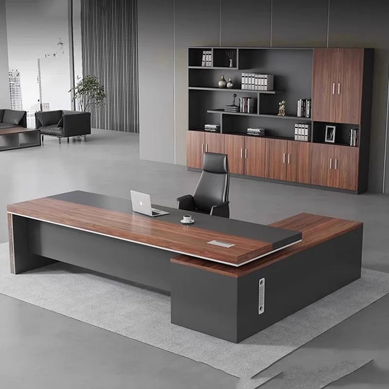 L Shape Computer Office Desks Boss Corner Laptop School Study Tables Computer Desktop Cadeira Presidente Console Furniture