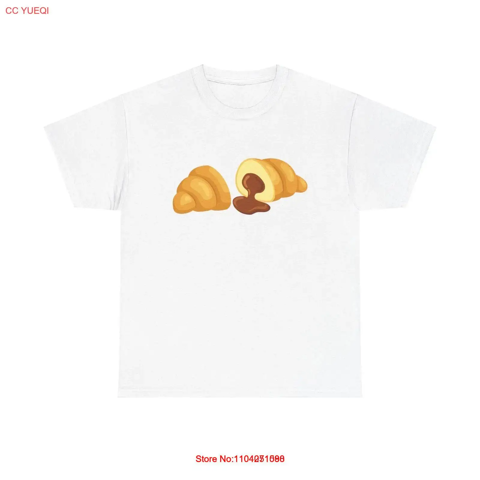 Chocolate Croissant T-Shirt - cute cartoon baked delicious breakfast foodie food