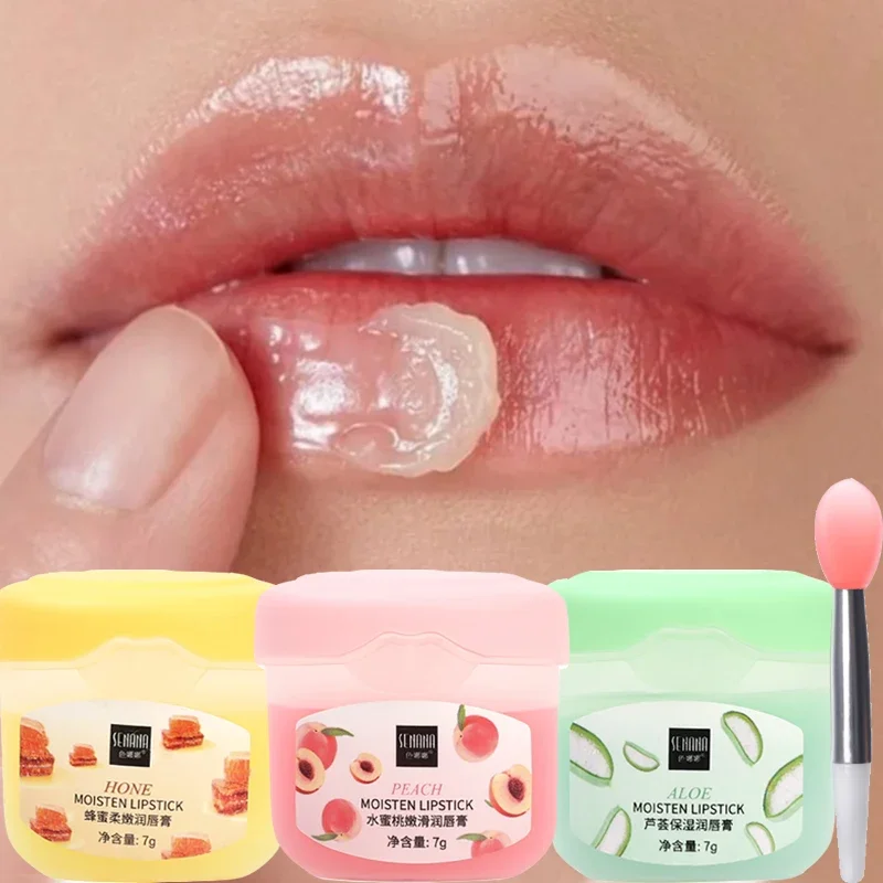 Moisturizing Lip Balm Anti Cracking Lasting Nourishing Repair ริมฝีปากเส้น Jelly Lip Cream ลิปสติกฐาน Hydrating Lip Care แต่งหน้า