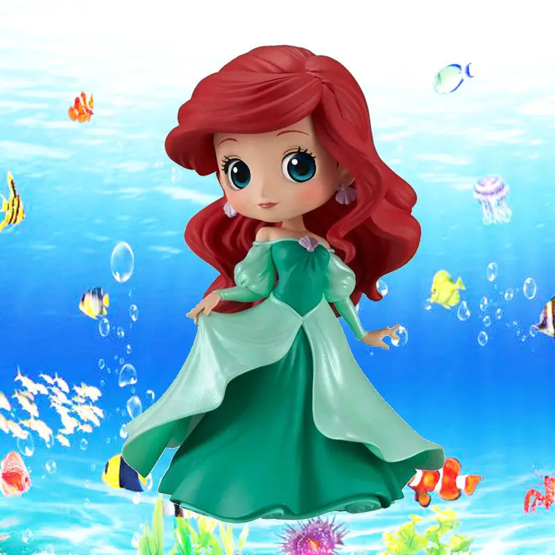 21cm Anime Disney Księżniczka Syrenka Ariel Pvc Figurki akcji Model samochodu Lalki Zabawki Prezenty dla dzieci Dekoracje ciast Zabawki dla dzieci