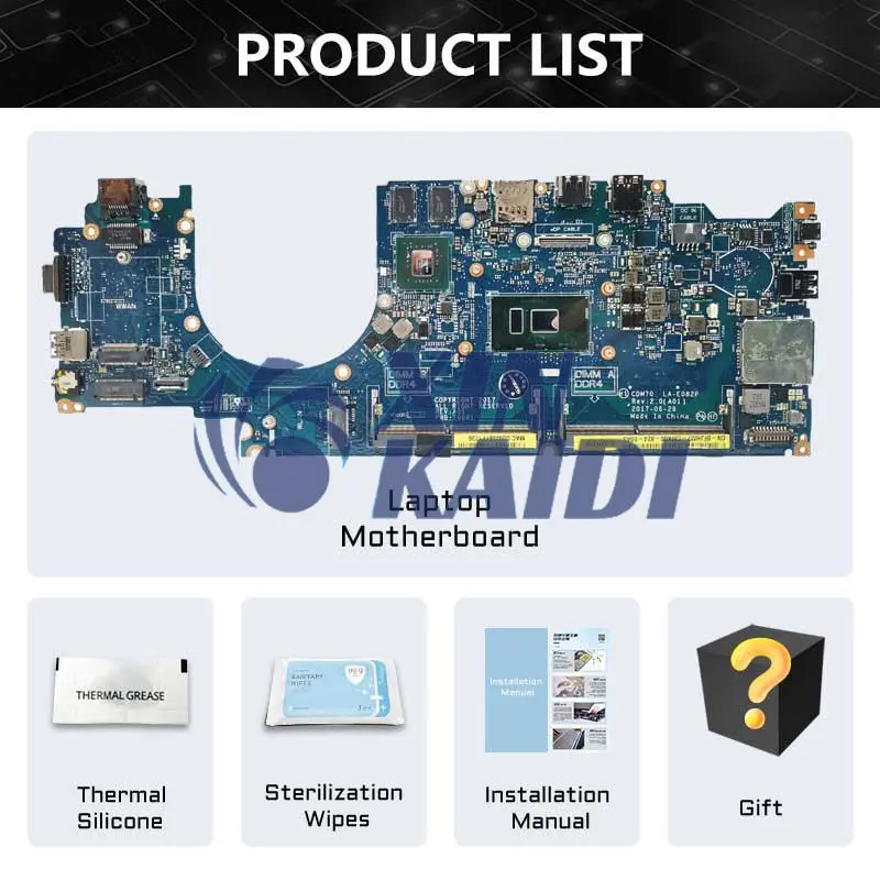 Papan Utama komputer untuk DELL Latitude 5480 E5480 0RY08D 0YYRGW 0VD6TR Motherboard Laptop LA-E082P dengan I5 I7 CPU V2G generasi ke-6 ke-7