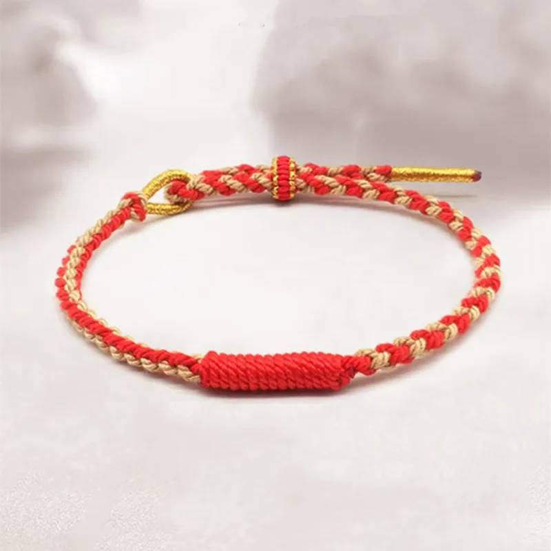 Hand Braided Prayer Bracelet DIY Bead Lucky Rope Couple Friendship Colorful Hand String Ethnic Original Accessory Jewelry