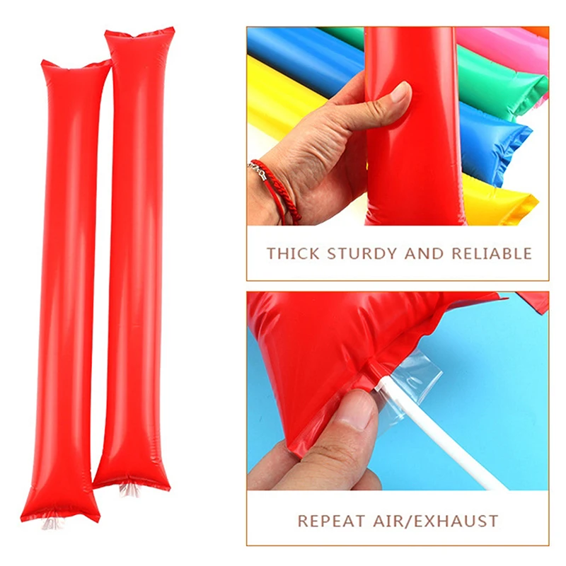 40PCS Thunder Sticks Inflatable Stadium Noisemakers Cheer Sticks Team Spirit Boom Cheerleading Stick Sporting Events Dance Party