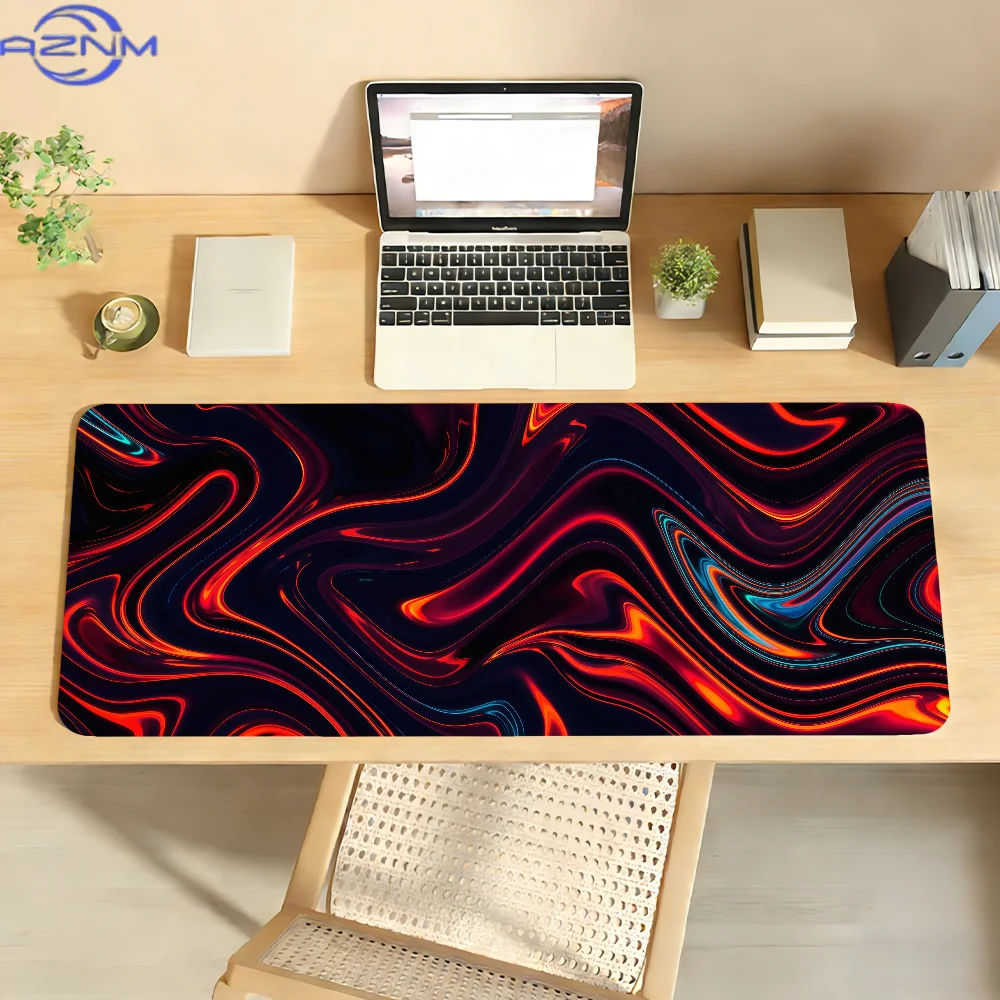 Alfombrilla de ratón líquida Line, alfombrilla antideslizante para escritorio, accesorios para PC y portátil, teclado de goma pa