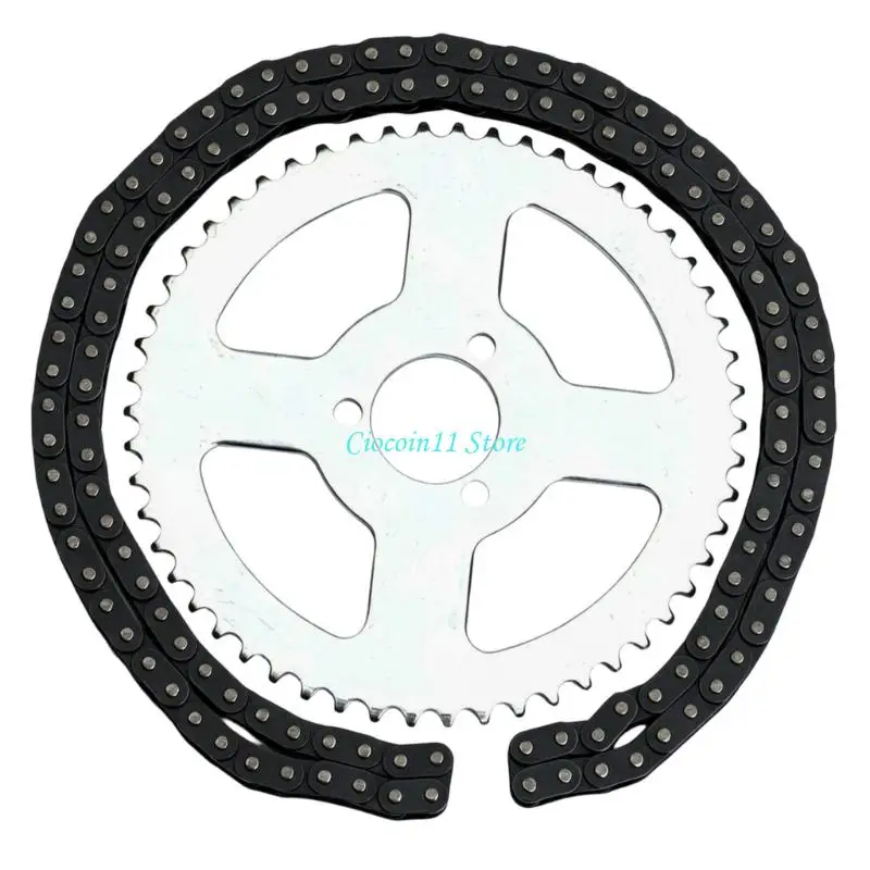 Y1UB Chain Sprocket Replacement Set 54T 54 Tooth 126link Chain for 47CC 49CC