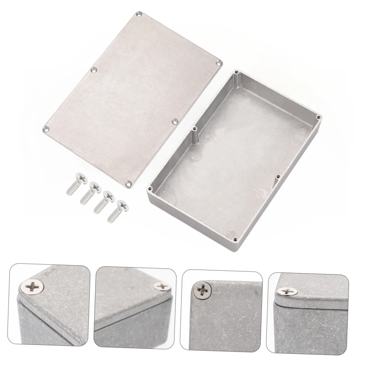 Miwayer 1590D(188*119*56.5mm) حاوية ألومنيوم لدواسة تأثيرات الجيتار - حافظة معدنية شديدة التحمل، صندوق تأثير قوي يمكنك صنعه بنفسك