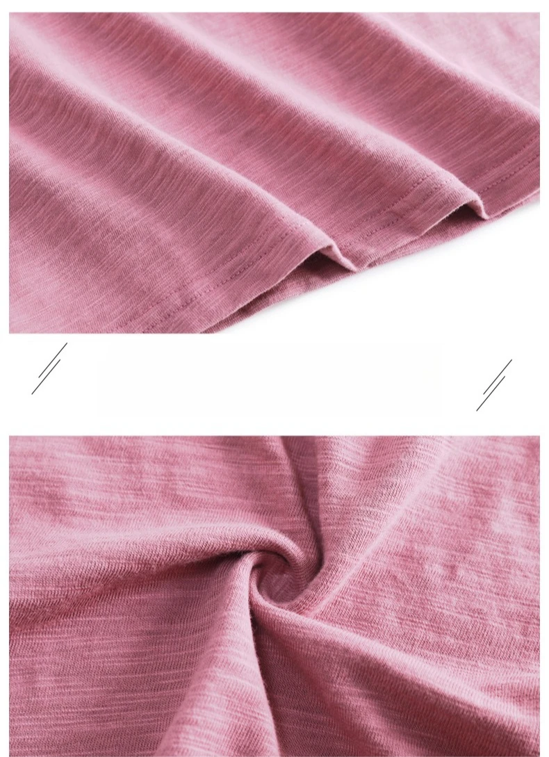 AOSSVIAO 2026 Summer Solid Color Women's T-Shirts Slub Cotton O-Neck Short Sleeve T-Shirt Loose Casual Simple Button Basic Top