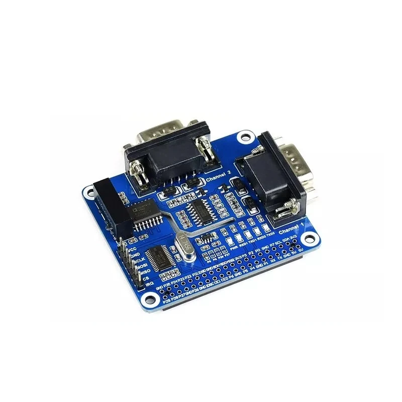 Modul papan ekspansi RS232 terisolasi Dual-Channel SC16IS752 + SP3232 solusi untuk Raspberry Pi