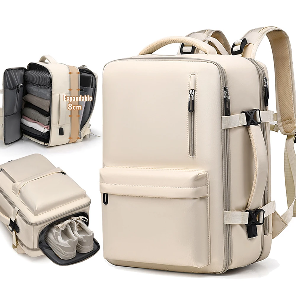 Fashionable and high-end large-capacity expandable backpack for trendy travel,lightweight schoolbag,water-resistant computer bag