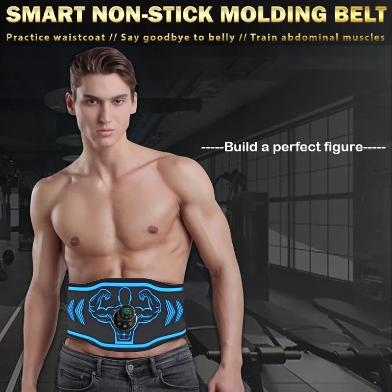 Toning Belt Abdominal Muscle Toner EMS Muscle Stimulator Men Women Fitness Training Body Shaping Home Gym Workout Exercise