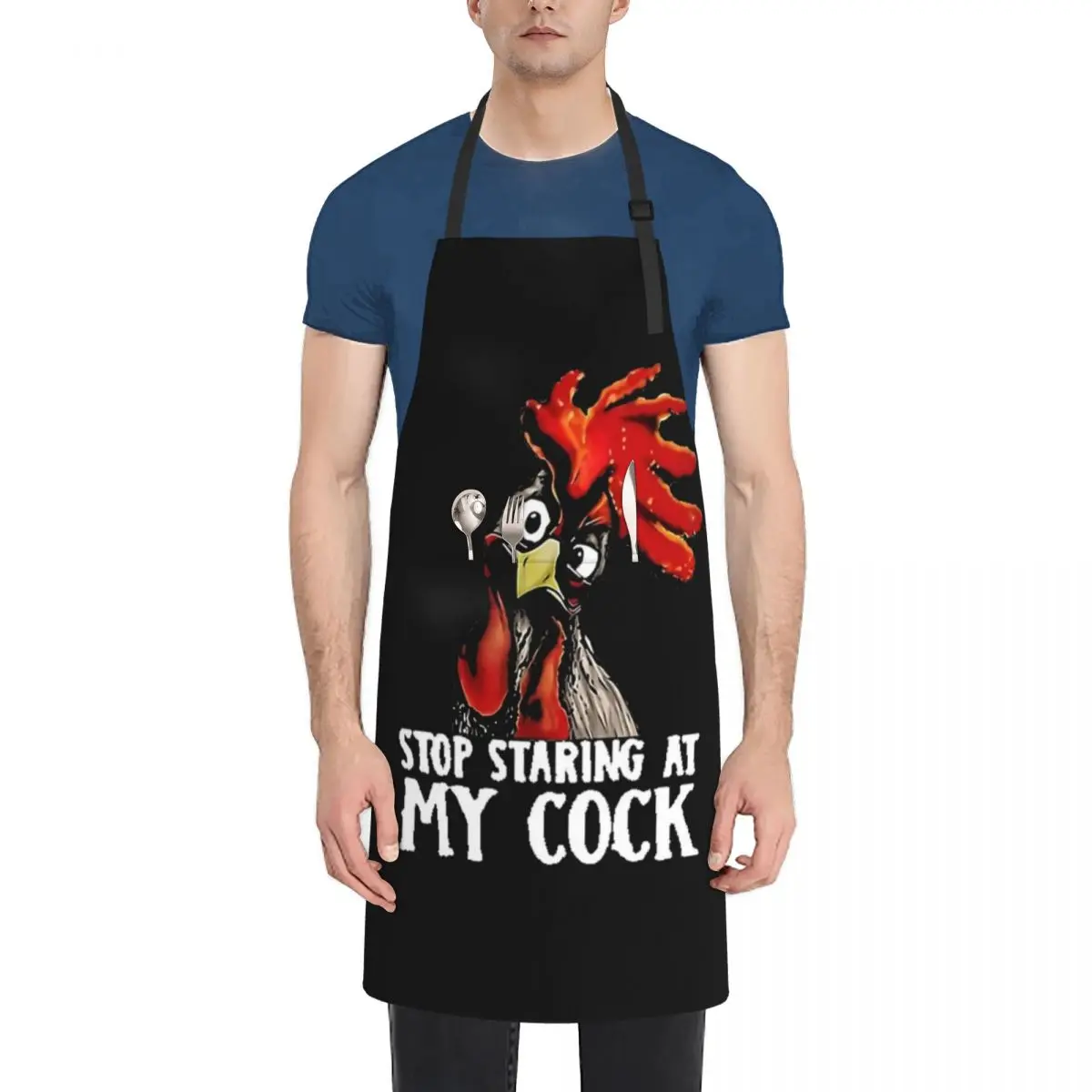 Animals - Stop Staring At My Cock - Gangster Chicken Apron For Cooking Kitchen Things For Home Apron