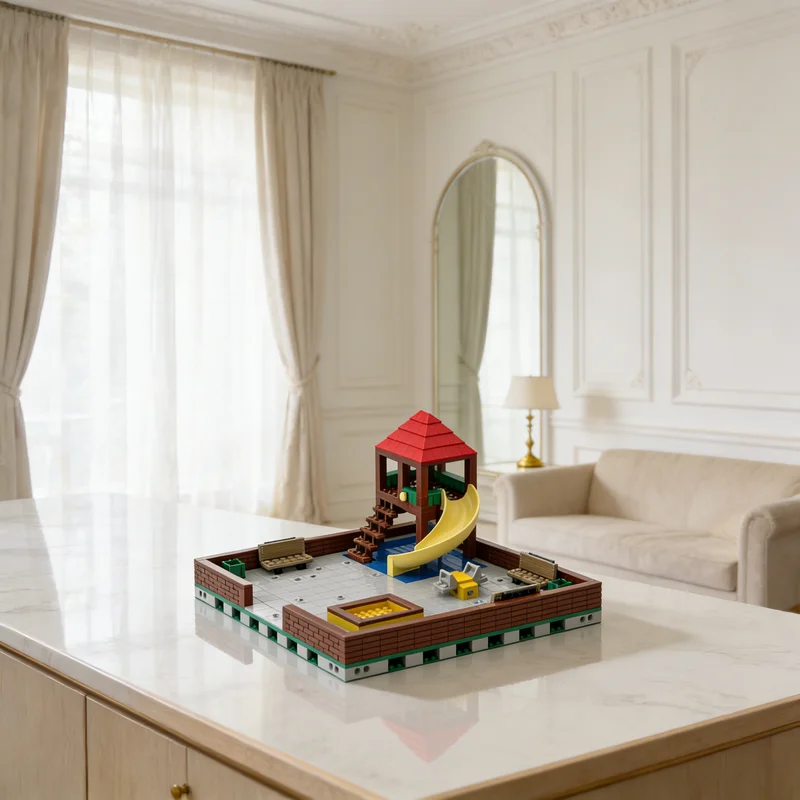 

Набор строительных блоков MOC «Городской парк» (646 деталей) – Конструктор, Рождественский подарок, Идея для творчества, Детские игрушки, Архитектура