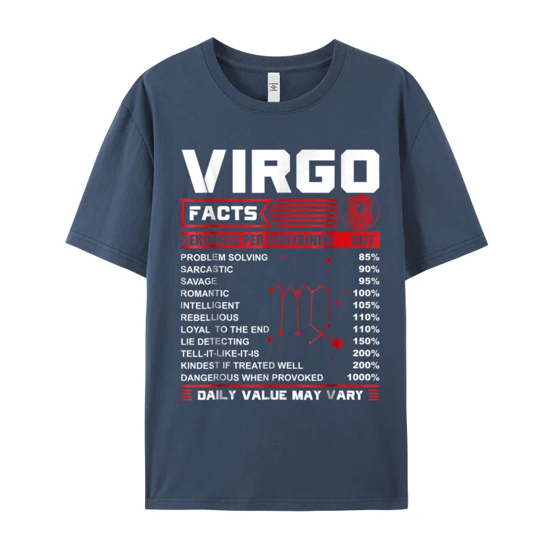 Birthday Gifts - Virgo Facts Gift Idea Labor Day 100% Cotton Crewneck Woman Tees Funny Tee Shirt Retro Short Sleeve Tshirts image 3