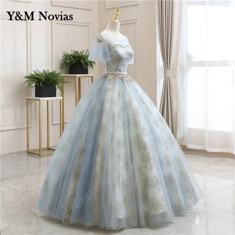 Fora do ombro quinceanera vestido elegante o pescoço festa baile de formatura vestido meia manga doce quinceanera vestidos mais tamanho