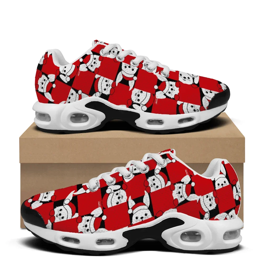 

Christmas bunny print casual air-cushioned shoes breathable mesh upper suitable for both men and women