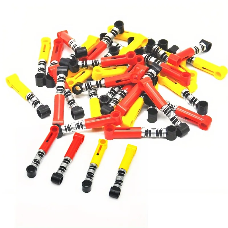 4PCS Soft Spring Shock Arm MOC Technological Bricks DIY Parts Building Blocks Shock-absorbing Arm For 76537 18404 Toys