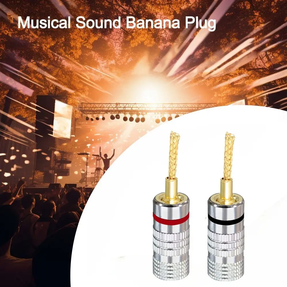 24-каратный музыкальный звук, штекер типа «банан», винтовой тип, позолоченный штекер типа «банан» Nakamichi с винтовым замком для провод динамика