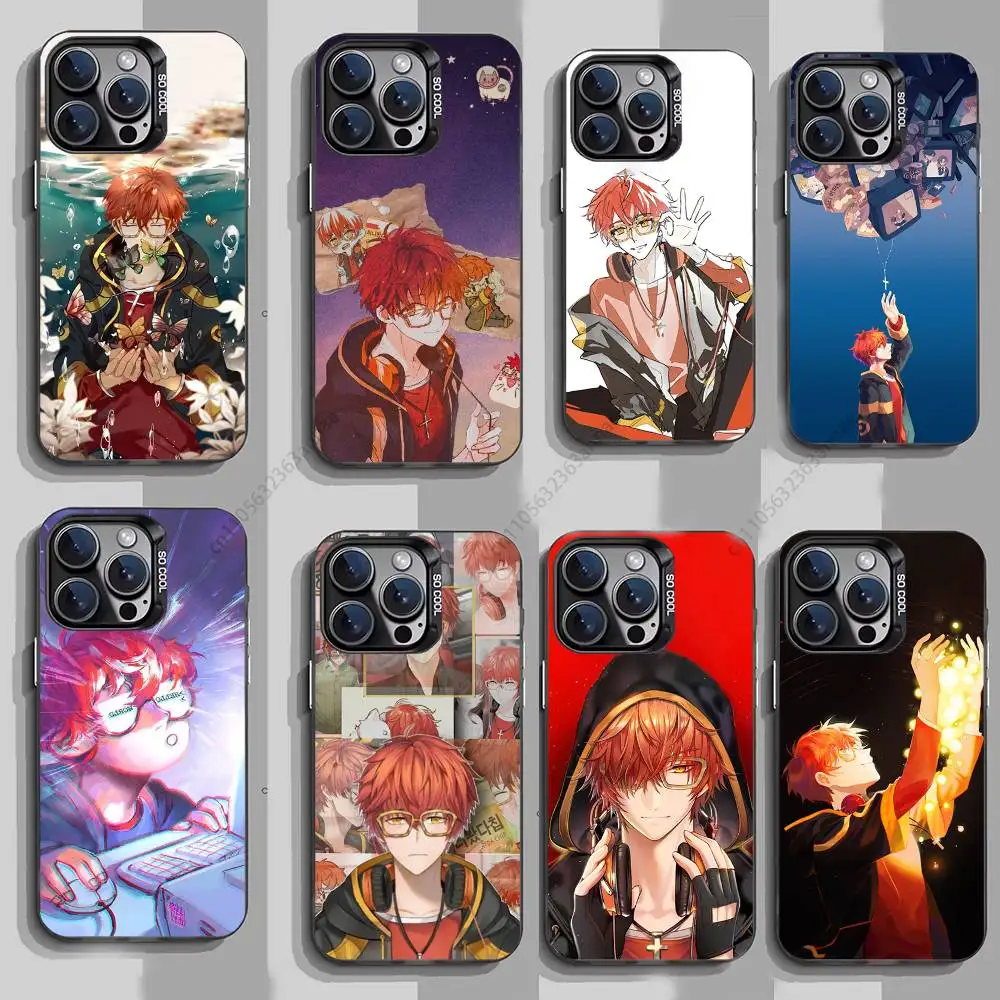 

Anime Mystic Messenger Game 707 Phone Case For iPhone 17,16,15,14,13,12,11,Pro,Max,Plus,Mini,X,XS,XR,8,S,SE Soft Black Case