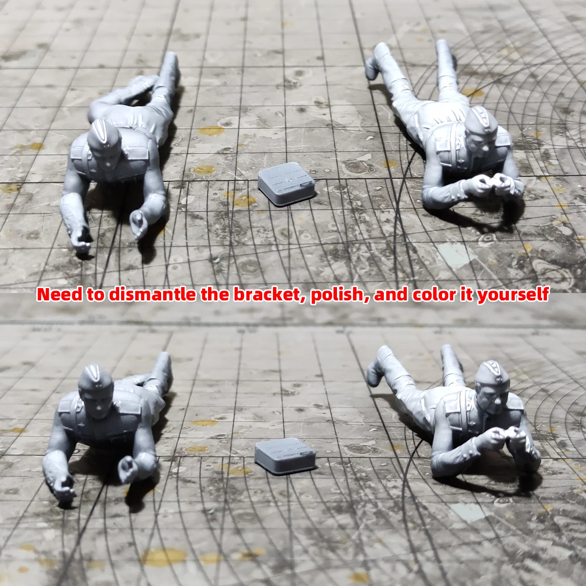 1/35 1/48 1/72 Modellbausatz 3D-Harz Miniatur-Soldatenfiguren Diorama Unbemalte Sowjetische Maxim-Kanonenbedienende DIY – Detail 3
