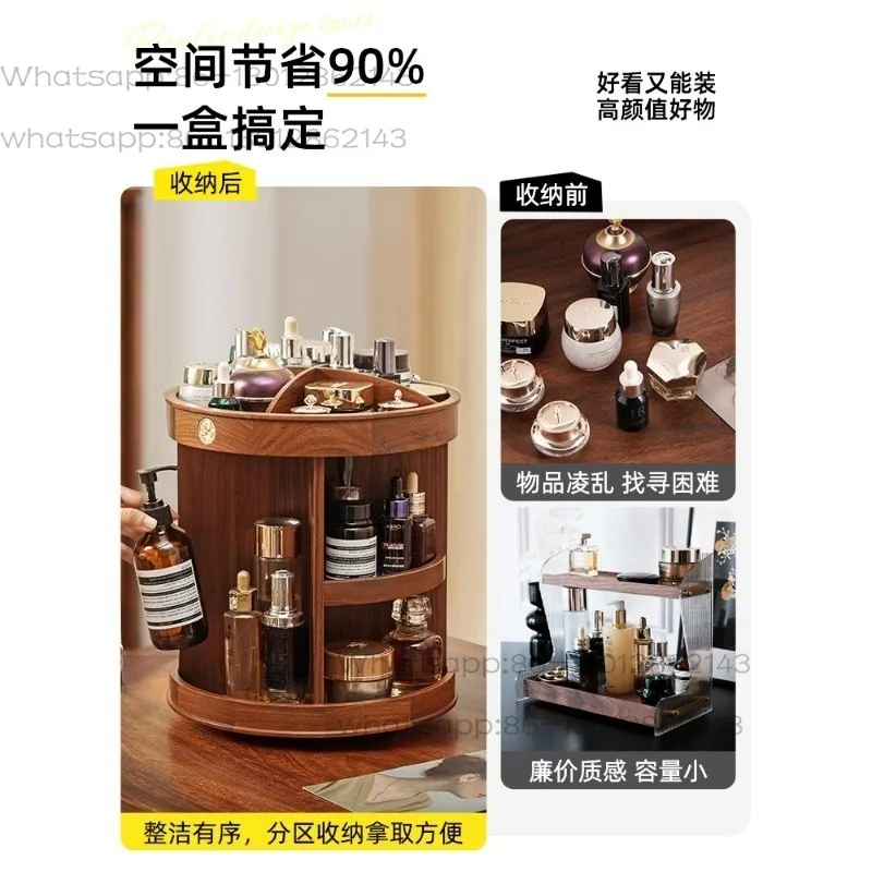 Rotating Cosmetics Storage Box, Desktop Premium Sense Large Capacity Dresser Perfume Skin Care 2026 New Shelf