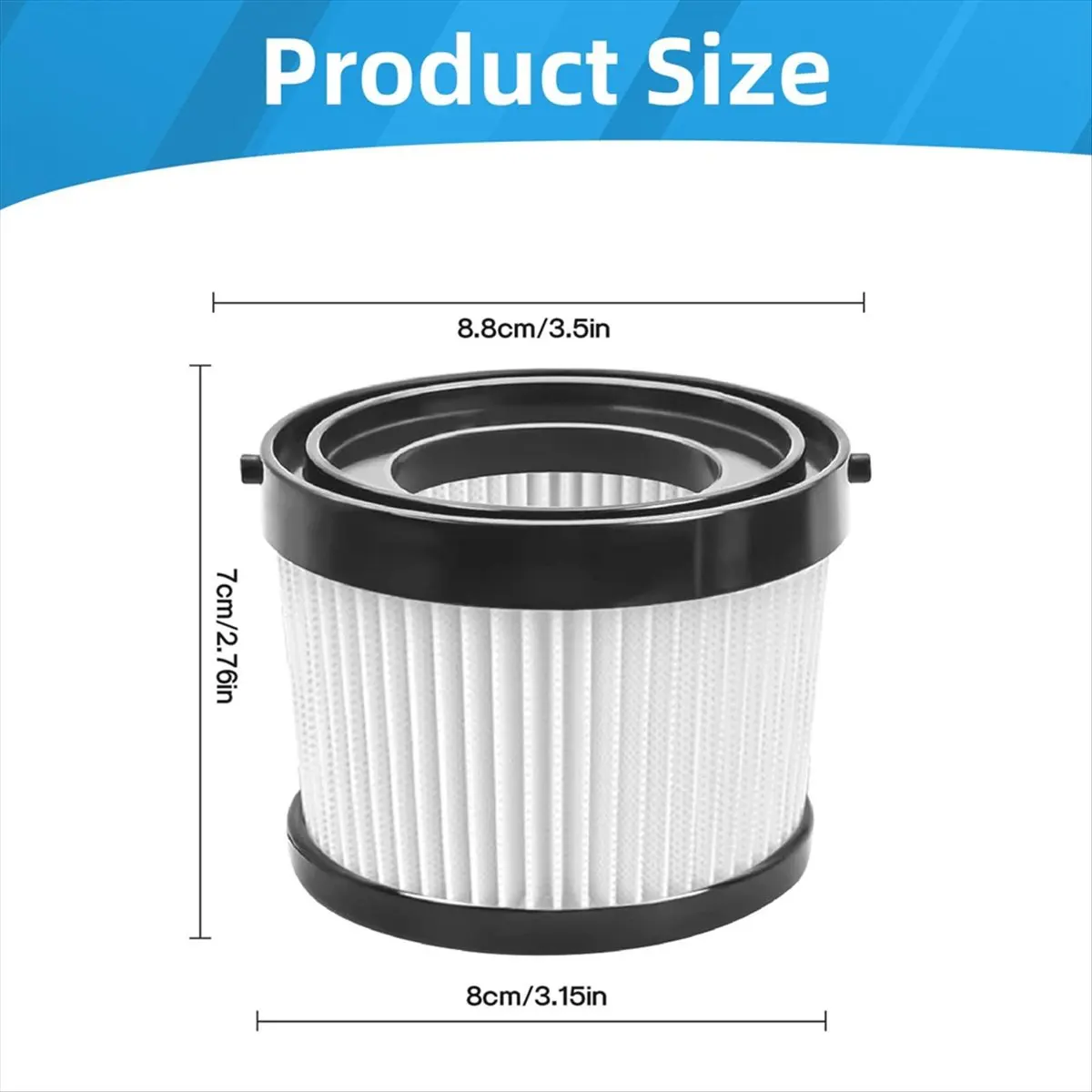 #88Y DCV5011H Replacement HEPA Filter for DEWALT with Foam Sleeve Filters,DCV5011H HEPA filter,(plastic) 5