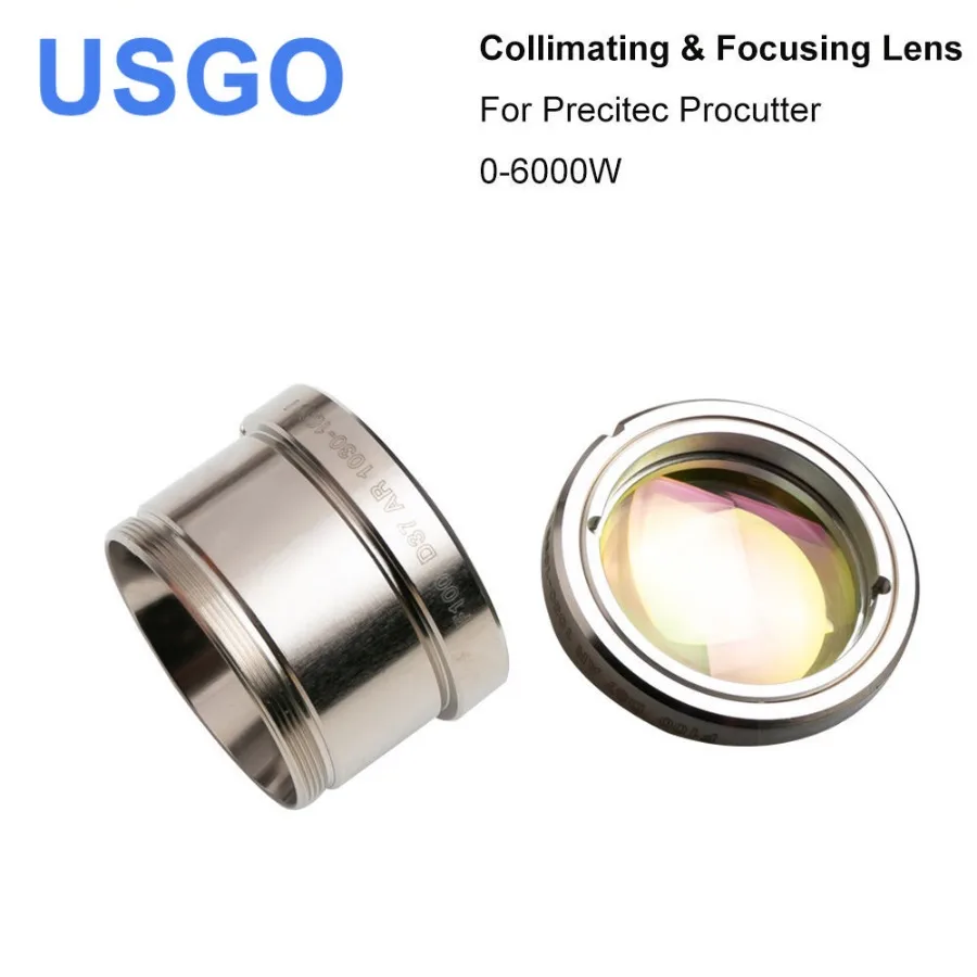 USGO Fiber Laser Collimating Focusing Lens D37 with Lens Holder for Precitec ProCutter Laser Cutting Head 0-6KW