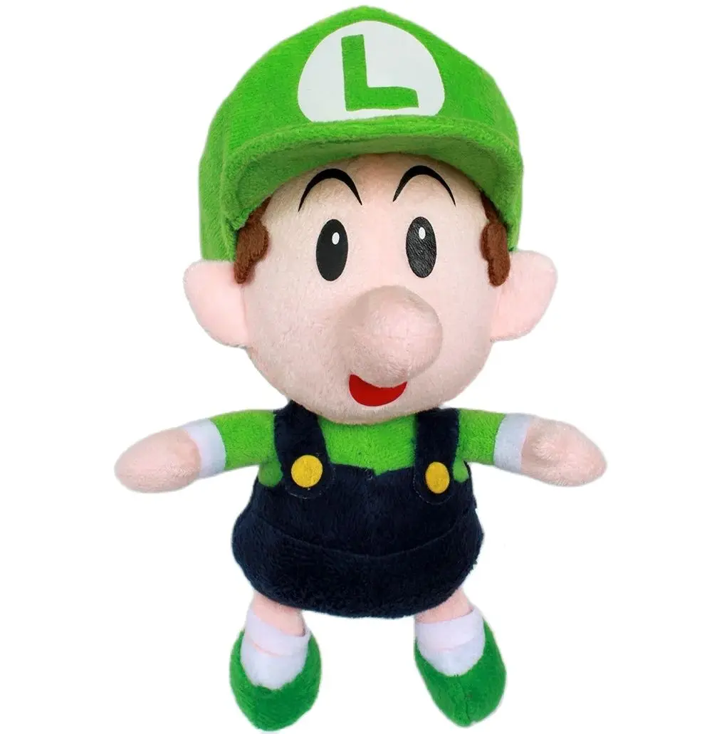 Super Mario Bros. Baby Luigi 8 inches Stuffed Animal , Nintendo Switch Game 3D worlds Odyssey Wonder Plush Toy Cute Teddy Doll