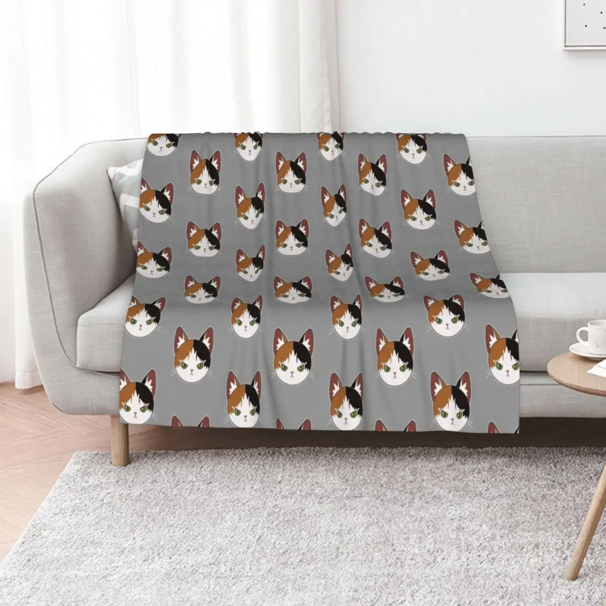 Calico cat Throw Blanket heavy to sleep Tourist Polar for babies Travel Thermals For Travel Blankets