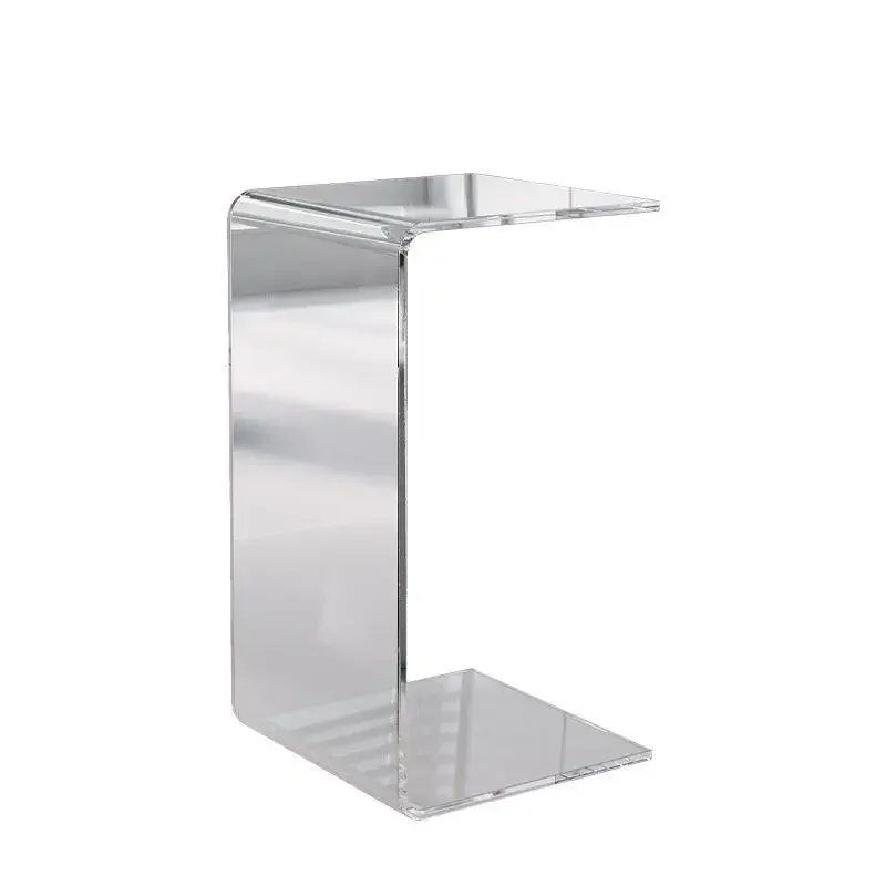 Transparent Acrylic Side Table Light Luxury Living Room Sofa Companion Table Italian Minimalist Design 12mm Thickened Acrylic