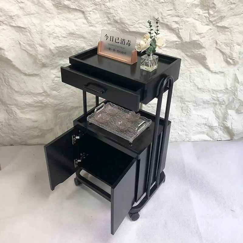 Simple Glamour Trolley Luxury Unique Premium Aesthetic Organizers Trolleys Modern Storage Carrito Peluqueria Salon Furniture