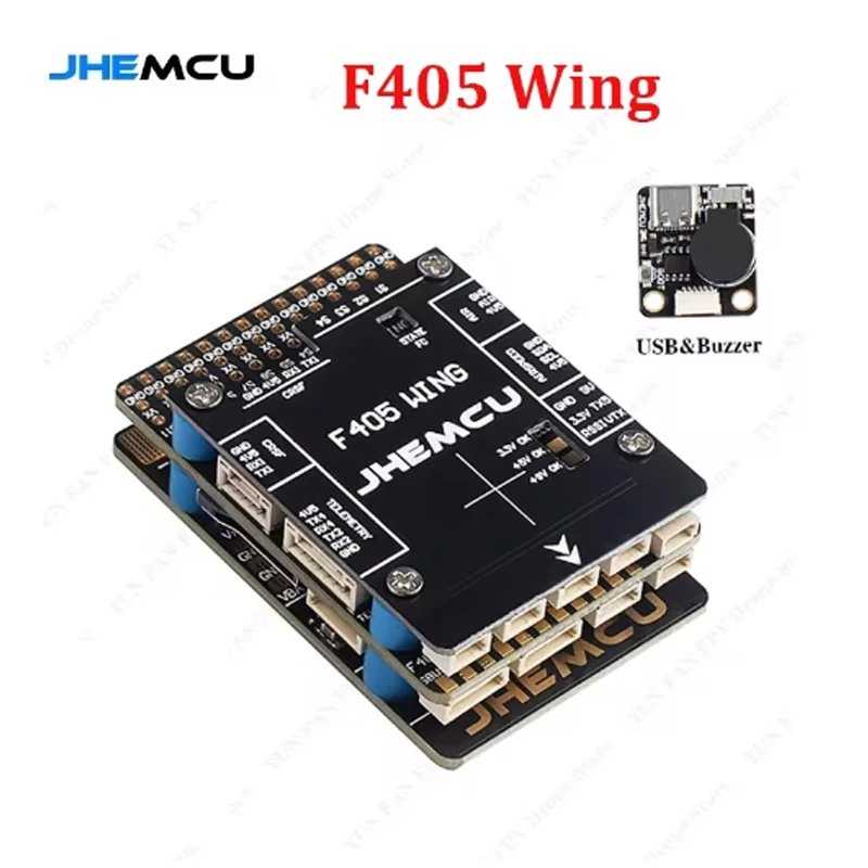 

JHEMCU F405 Wing INAV Flight Controller Built-in Barometer Gyroscope OSD Blackbox BEC For RC Airplane Fixed-Wing Drone