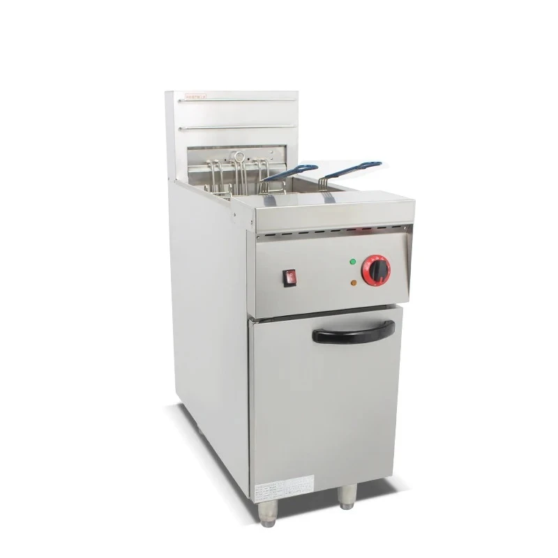 30L Large‑Volume Upright Commercial Deep Fryer, Electric Countertop Fryer for Fried Chicken, Skewers, Wings and Potato Chips