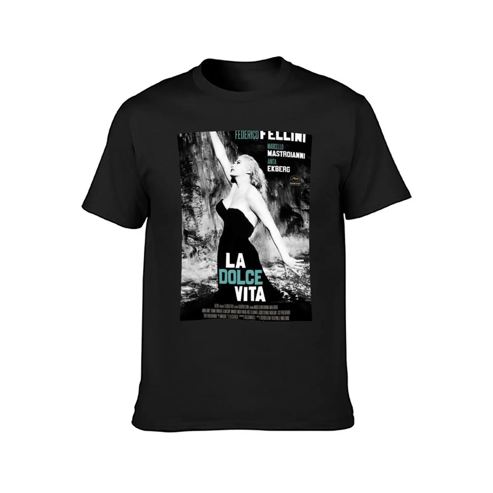 La Dolce Vita by Federico Fellini Movie Poster T-Shirt anime clothes cute tops funnys T-shirt men