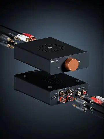 Fosi Audio V3 Stereo-Leistungsverstärker 300 W * 2 TPA3255 Klasse D Mini-Verstärker 2-Kanal-Audioverstärker für Subwoofer Passives Bücherregal