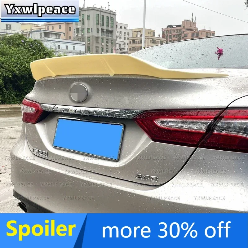 

R style Real Carbon Fibrer/ABS Glossy Black Rear Trunk Lip Spoiler For Toyota Camry 8th Gen 2018 2019 2020 2021 2022 2023