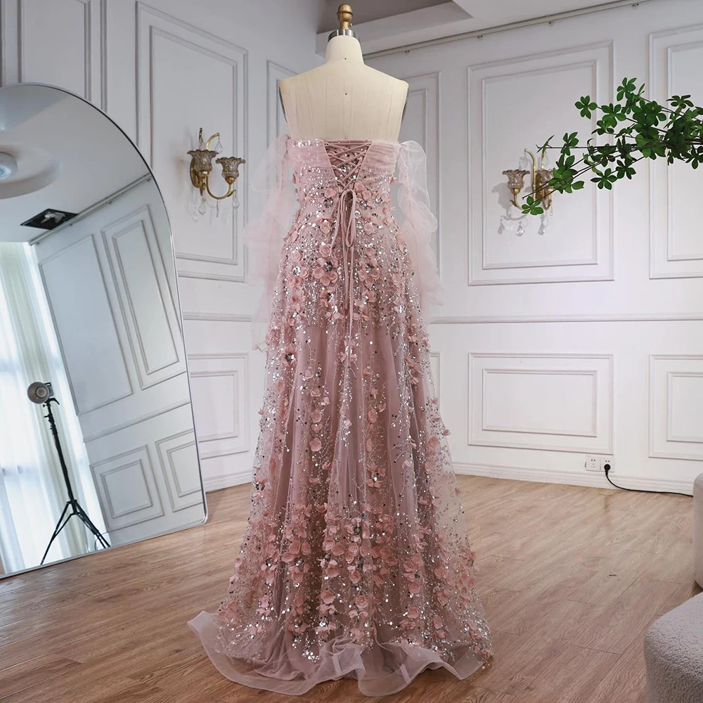 formal dress with 3d flowers Milia Embroidery Detail Midi Dress main image 0
