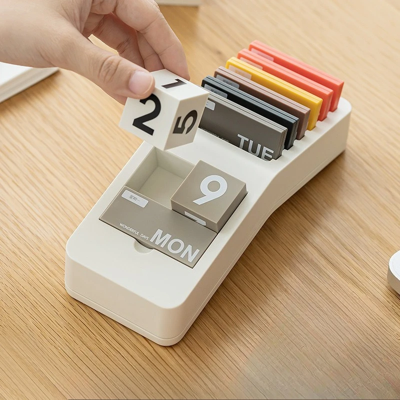 Creative Curved Perpetual Calendar, Desktop Fun Calendar, Cultural Office Supplies, Small Ornaments